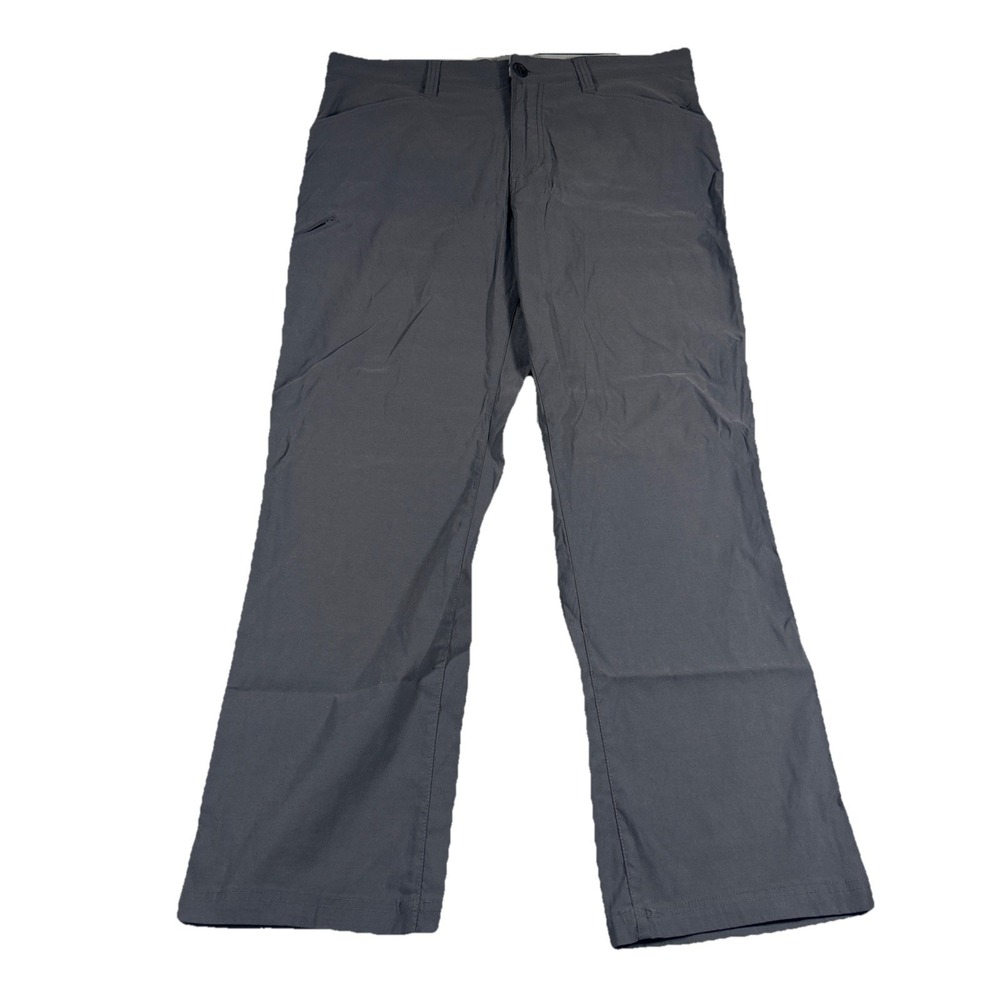 Orvis Mens Trek Hiking Pants 36x30 Gray Water Repellent Stretch Cell Pocket